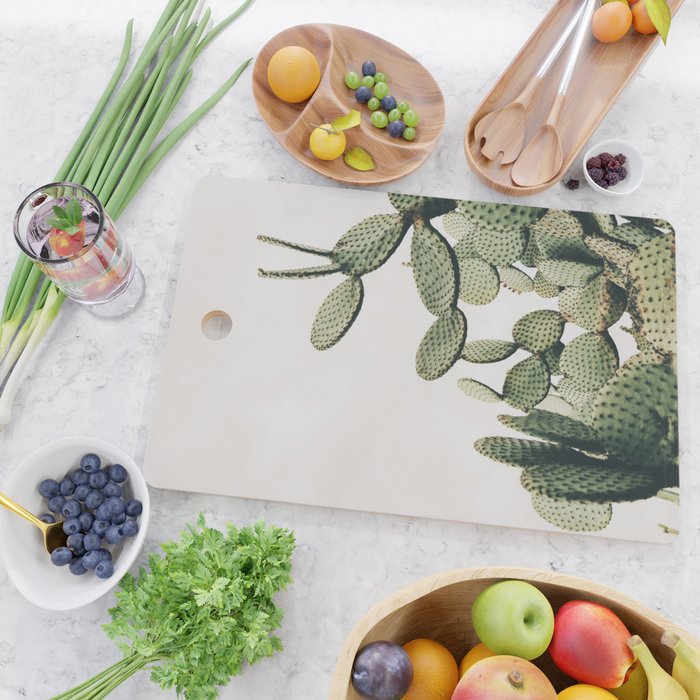Cactus on blue sky #society6 #decor #buyart Cutting Board Gallery Image 2