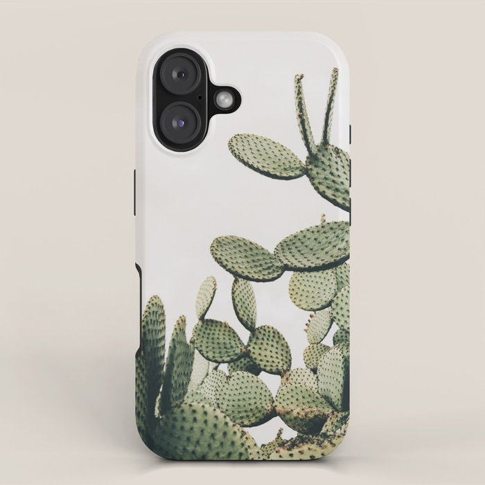 Cactus on blue sky #society6 #decor #buyart iPhone Case Gallery Image 1