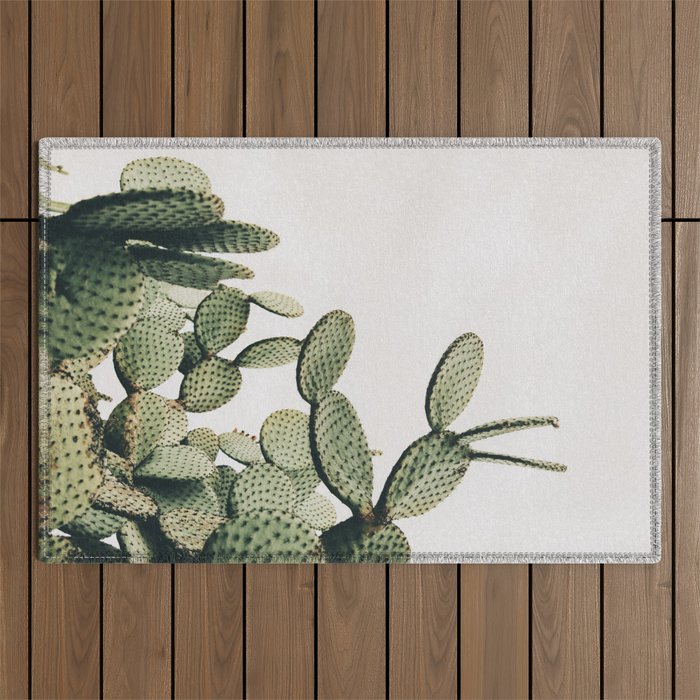 Cactus on blue sky #society6 #decor #buyart Outdoor Rug Gallery Image 1