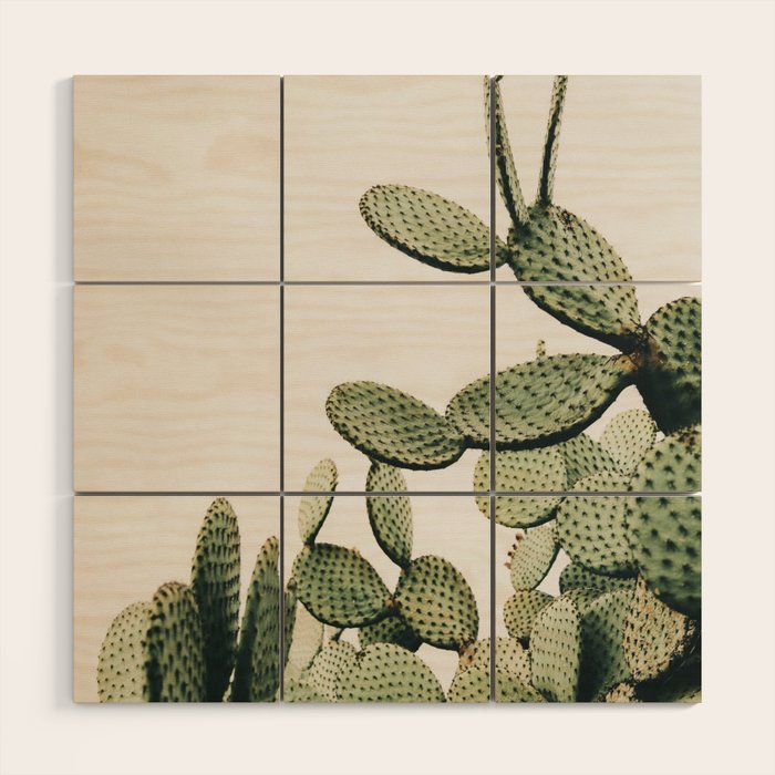 Cactus on blue sky #society6 #decor #buyart Wood Wall Art Gallery Image 1