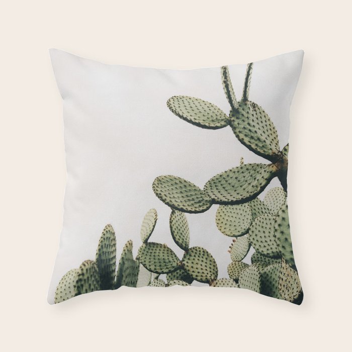 Cactus on blue sky #society6 #decor #buyart Throw Pillow