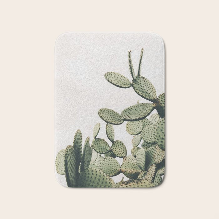 Cactus on blue sky #society6 #decor #buyart Bath Mat Gallery Image 1