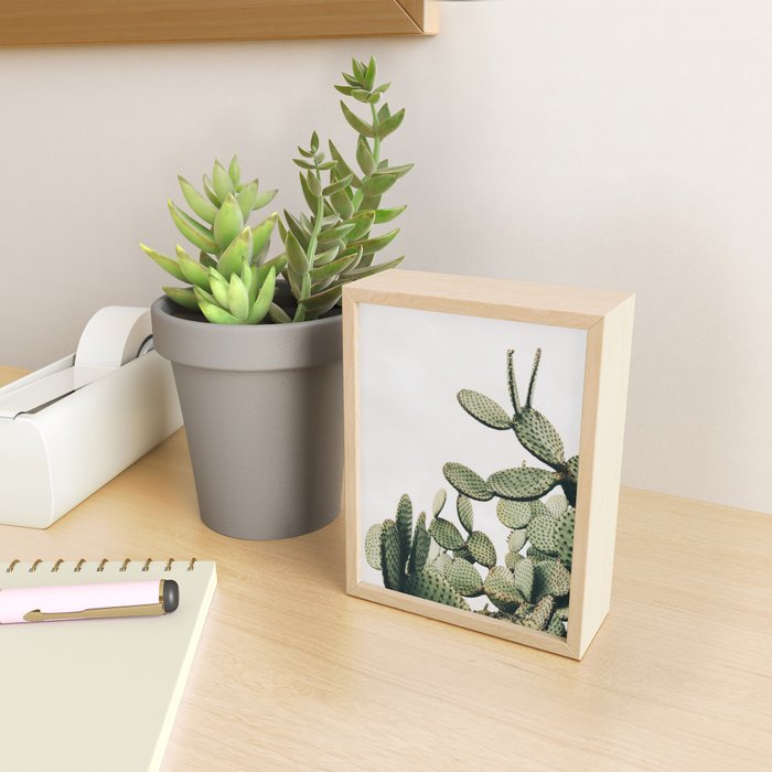 Cactus on blue sky #society6 #decor #buyart Mini Art Print Gallery Image 2