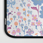 Playful Floral Garden Pattern  Pink Blue and Lavender Flowers with Butterflies and Bows Laptop Sleeve Gallery Image 3