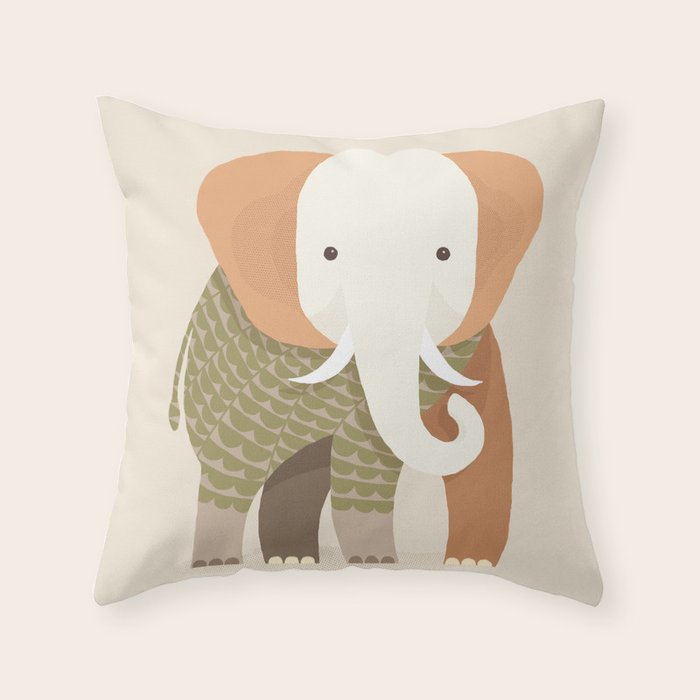 Whimsical Elephant Throw Pillow Gallery Image 6