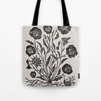 Pansies with Bumblebees Tote Bag Gallery Image 1