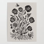 Pansies with Bumblebees Poster Gallery Image 4