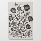 Pansies with Bumblebees Cutting Board Gallery Image 1