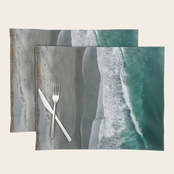 Aerial Coastlines - Modern Ocean Photography Print Placemat Gallery Image 1