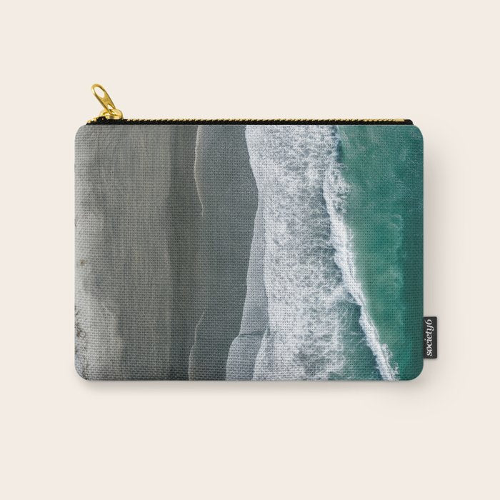 Aerial Coastlines - Modern Ocean Photography Print Carry All Pouch Gallery Image 1