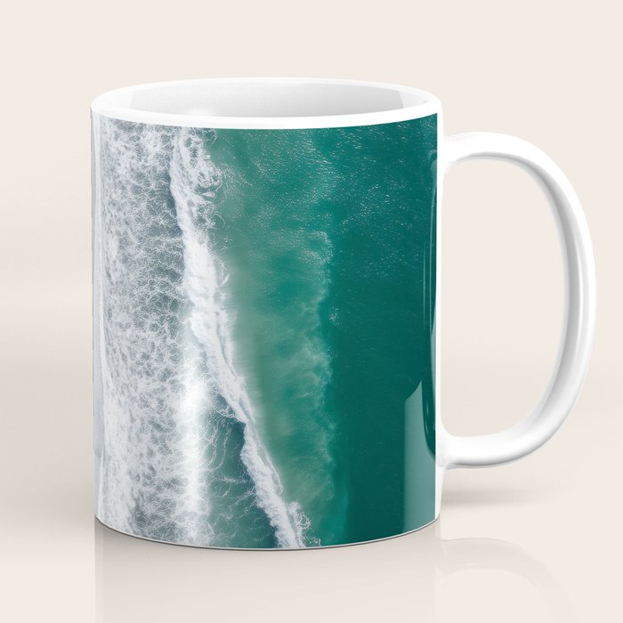 Aerial Coastlines - Modern Ocean Photography Print Coffee Mug Gallery Image 1