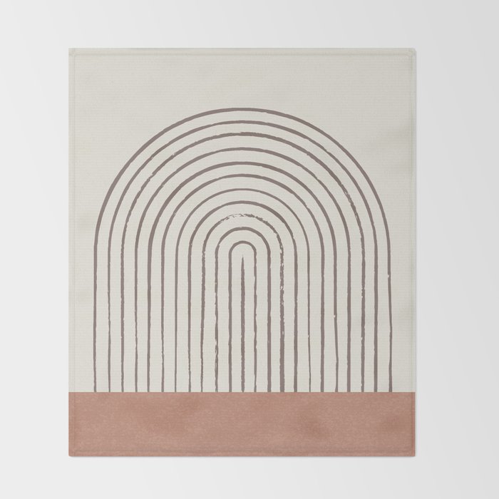 Arch Gray Pink Throw Blanket Gallery Image 2
