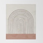 Arch Gray Pink Throw Blanket Gallery Image 2