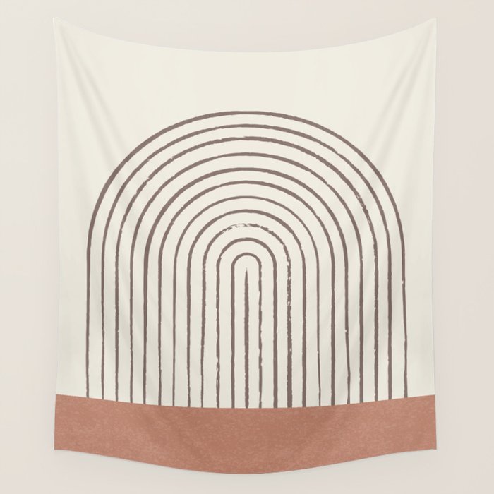 Arch Gray Pink Wall Tapestry Gallery Image 4