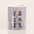 Cute Halloween Witch Cats and Pumpkins  Coffee Mug Gallery Image 4