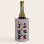 Cute Halloween Witch Cats and Pumpkins  Wine Chiller Gallery Image 1