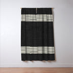 Band in Black and White Window Curtain Gallery Image 3