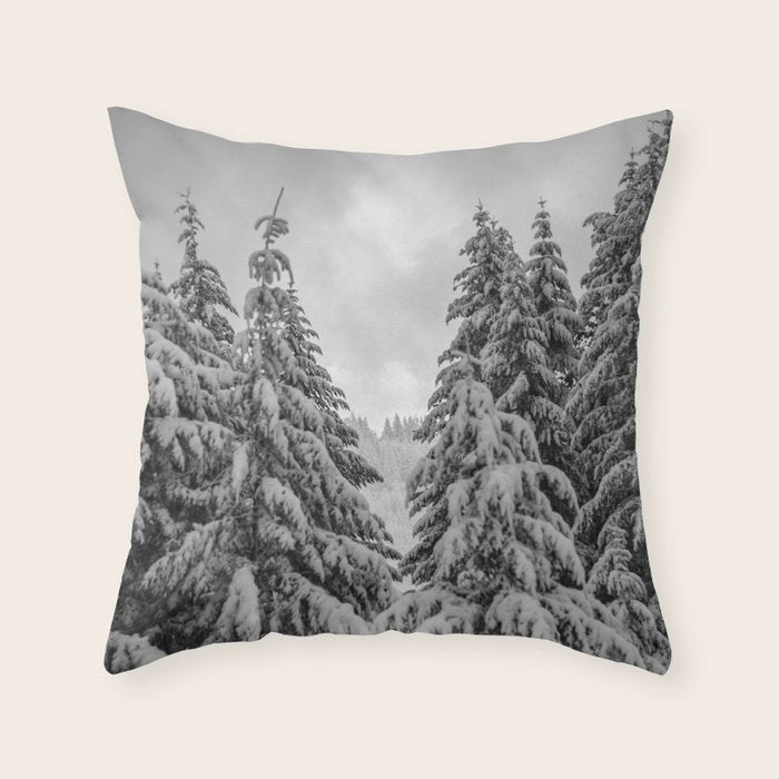 Forest Winter Window - 45/365 Nature Photography Throw Pillow Gallery Image 1