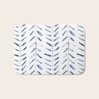 Indigo cuteness - watercolor abstract herringbone Bath Mat Gallery Image 1