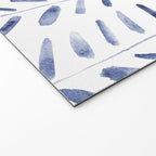 Indigo cuteness - watercolor abstract herringbone Welcome Mat Gallery Image 2