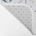 Indigo cuteness - watercolor abstract herringbone Bath Mat Gallery Image 2