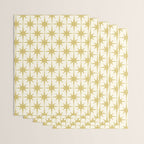 Midcentury Modern Atomic Starburst Pattern in Retro Gold and Cream Tones Wrapping Paper Gallery Image 3