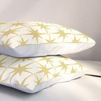 Midcentury Modern Atomic Starburst Pattern in Retro Gold and Cream Tones Pillow Sham Gallery Image 3