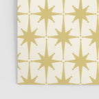 Midcentury Modern Atomic Starburst Pattern in Retro Gold and Cream Tones Poster Gallery Image 3