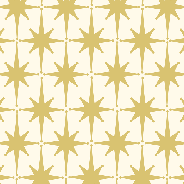 Midcentury Modern Atomic Starburst Pattern in Retro Gold and Cream Tones Coffee Mug Gallery Image 2