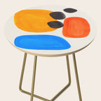 Minimalist Modern Mid Century Colorful Abstract Shapes Primary Colors Yellow Orange Blue Bubbles Side Table Gallery Image 2
