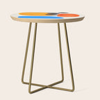 Minimalist Modern Mid Century Colorful Abstract Shapes Primary Colors Yellow Orange Blue Bubbles Side Table Gallery Image 1
