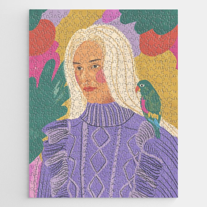 Parrot owner portrait Jigsaw Puzzle Gallery Image 1