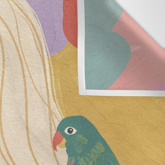 Parrot owner portrait Wall Tapestry Gallery Image 3