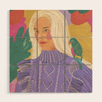 Parrot owner portrait Wood Wall Art Gallery Image 1