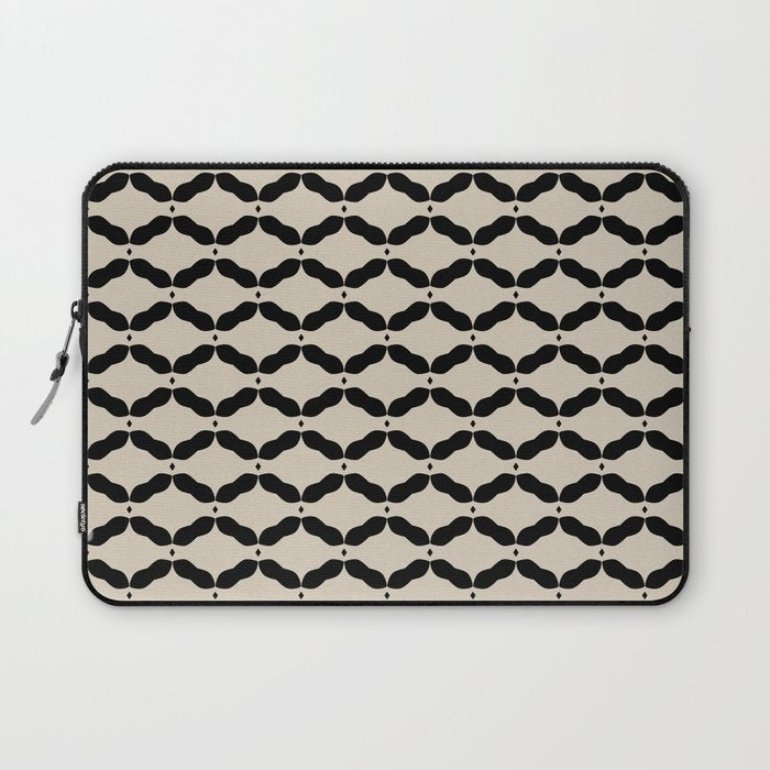 Monochrome Geometric Diamond Pattern Laptop Sleeve Gallery Image 1