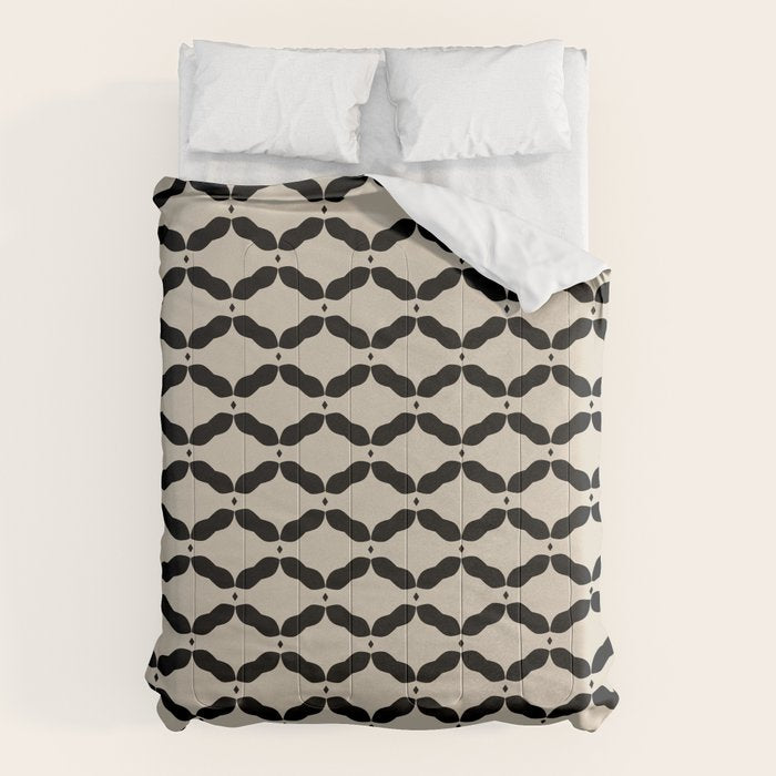 Monochrome Geometric Diamond Pattern Comforter Gallery Image 6