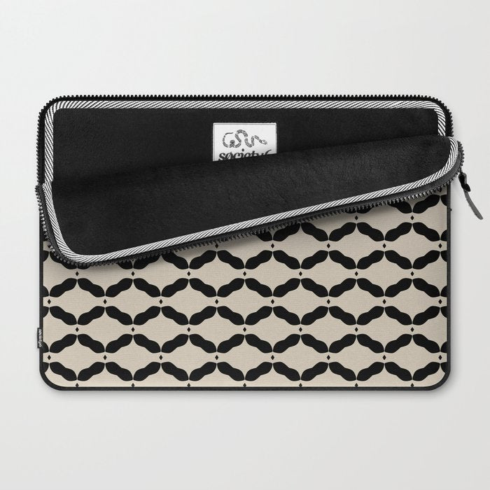 Monochrome Geometric Diamond Pattern Laptop Sleeve Gallery Image 2