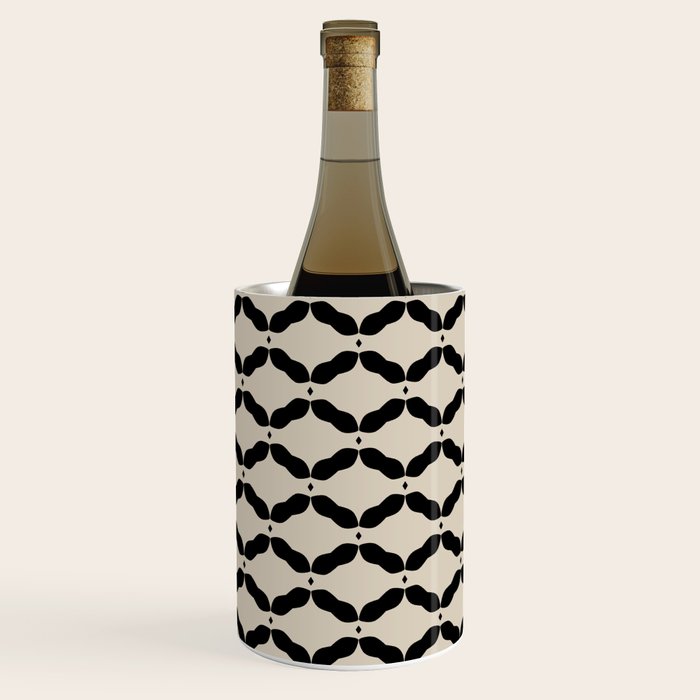 Monochrome Geometric Diamond Pattern Wine Chiller Gallery Image 2