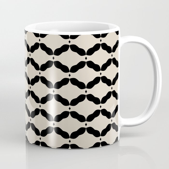 Monochrome Geometric Diamond Pattern Coffee Mug Gallery Image 1