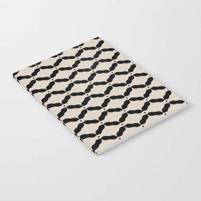 Monochrome Geometric Diamond Pattern Notebook Gallery Image 2