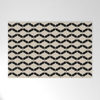 Monochrome Geometric Diamond Pattern Welcome Mat Gallery Image 1
