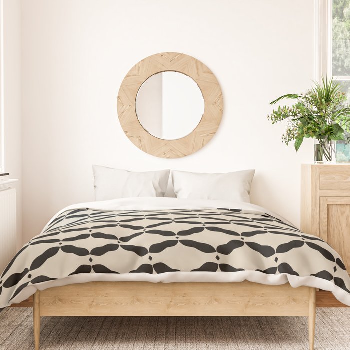 Monochrome Geometric Diamond Pattern Duvet Cover Gallery Image 3