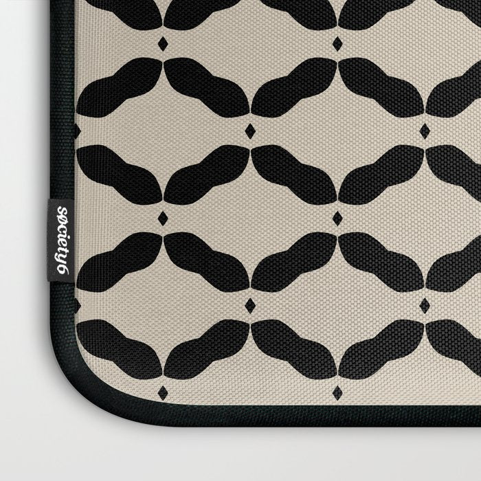Monochrome Geometric Diamond Pattern Laptop Sleeve Gallery Image 3
