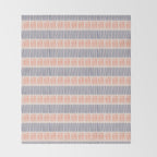 Simple Lines - Blue and pink Throw Blanket Gallery Image 2