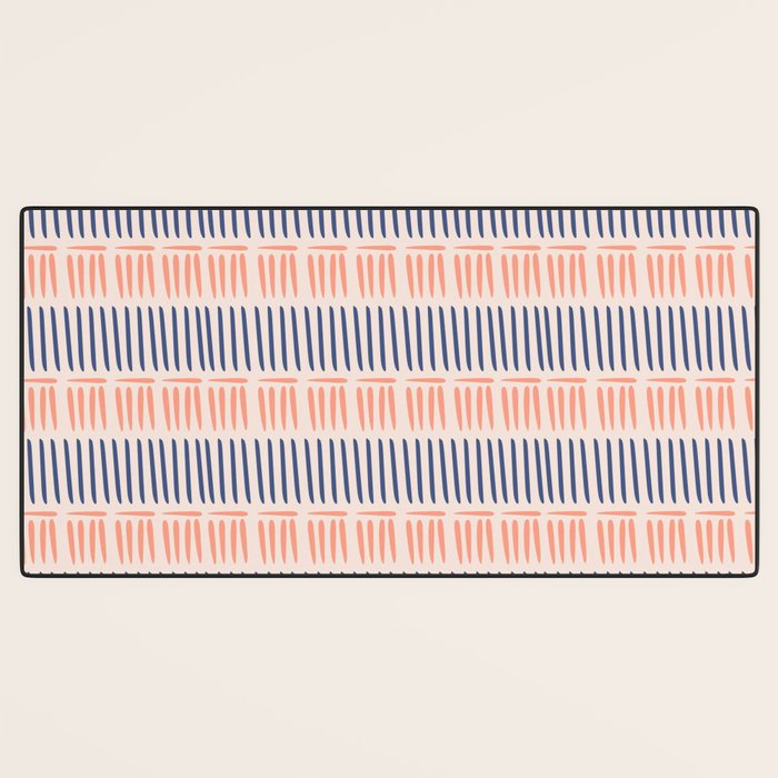 Simple Lines - Blue and pink Desk Mat Gallery Image 3