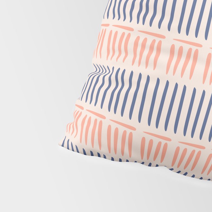 Simple Lines - Blue and pink Pillow Sham Gallery Image 4