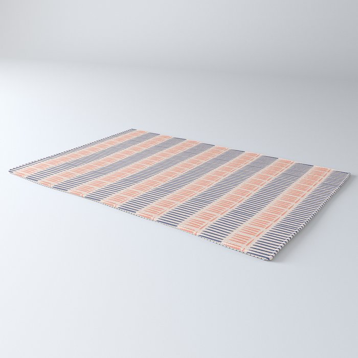 Simple Lines - Blue and pink Rug Gallery Image 3