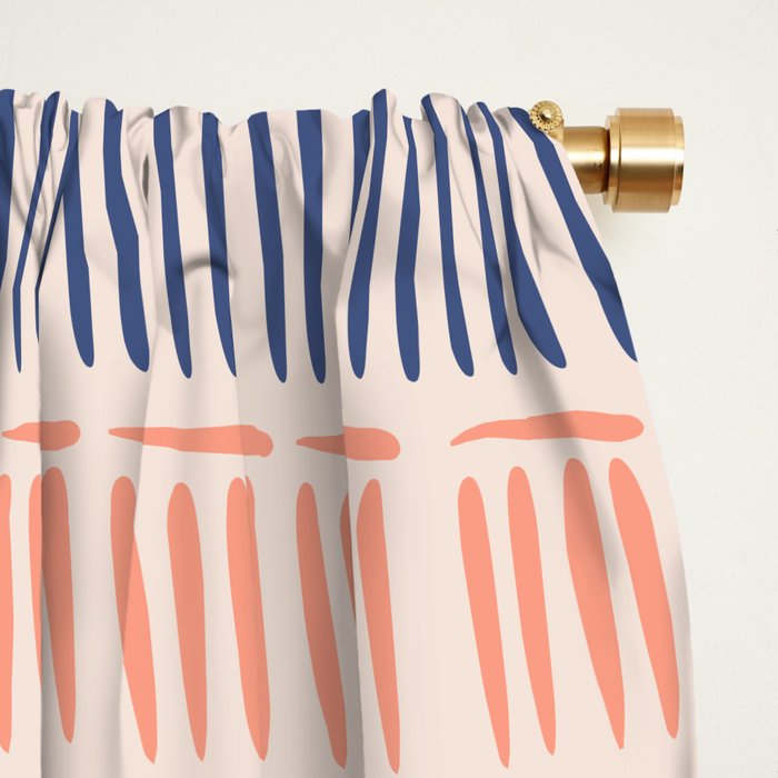 Simple Lines - Blue and pink Window Curtain Gallery Image 2