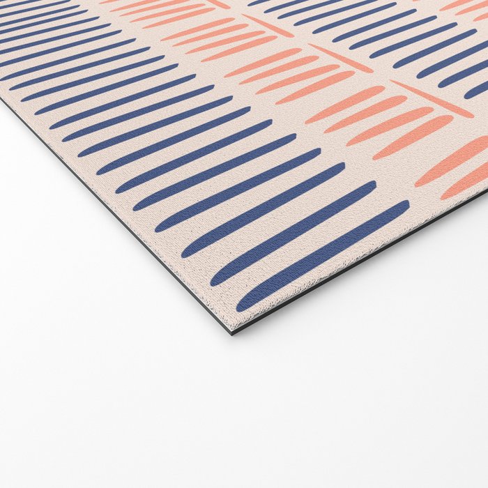 Simple Lines - Blue and pink Welcome Mat Gallery Image 2