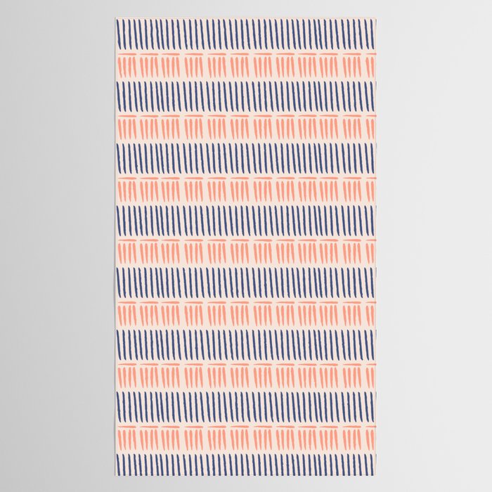Simple Lines - Blue and pink Tablecloth Gallery Image 2